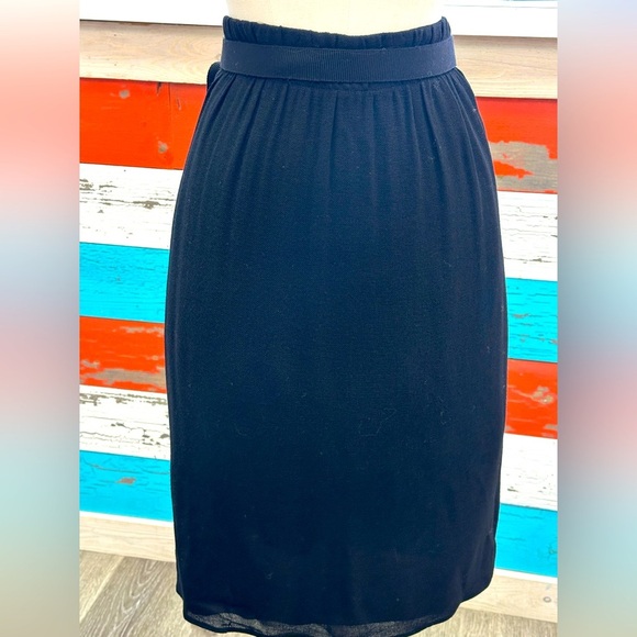 Akris Punto Black Wool-Blend Skirt - Size 12 - Picture 1 of 8